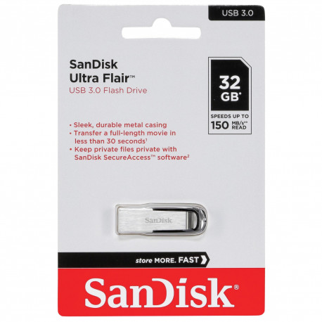 Pendrive sandisk sdcz410-032g-g46 32 gb usb tipo a 3.0 100 mb/s sin ta